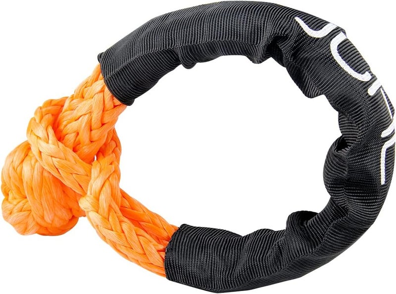JCHL Soft Shackle Synthetic Road Recovery Rope 1/2' X 23 Inch 56000LBS Breaking Strength Tow Shackles for Sailing SUV Off Road Towing ATV Recovery 2 Pack - Image 4